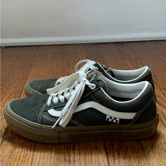Green suede Vans - Picture 1 of 4